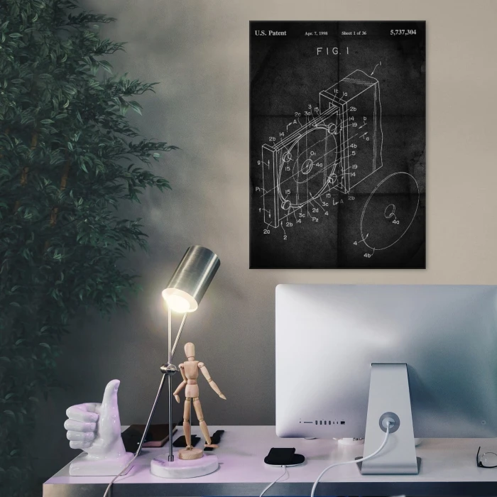 Plakat metalowy CD-ROM stacja dysków