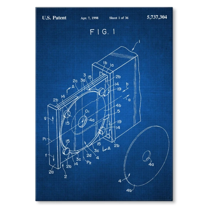 Plakat metalowy CD-ROM stacja dysków