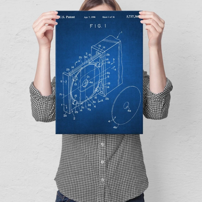 Plakat metalowy CD-ROM stacja dysków