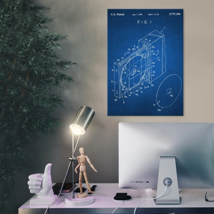 Plakat metalowy CD-ROM stacja dysków