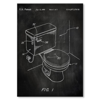 Plakat metalowy Toaleta WC
