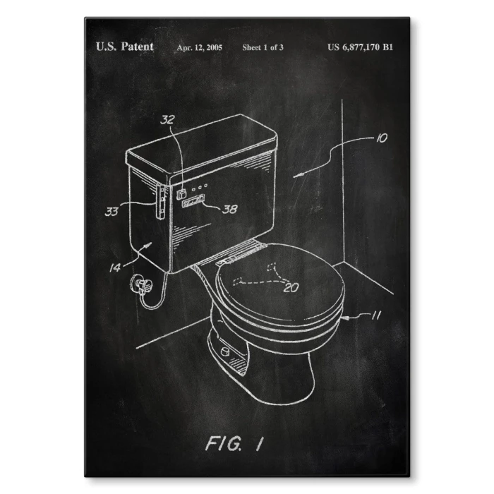 Plakat metalowy Toaleta WC