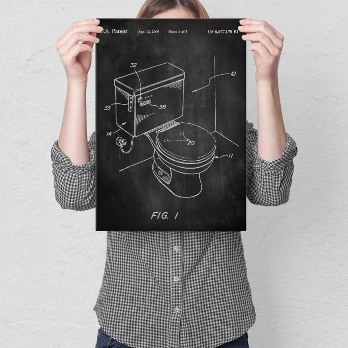 Plakat metalowy Toaleta WC