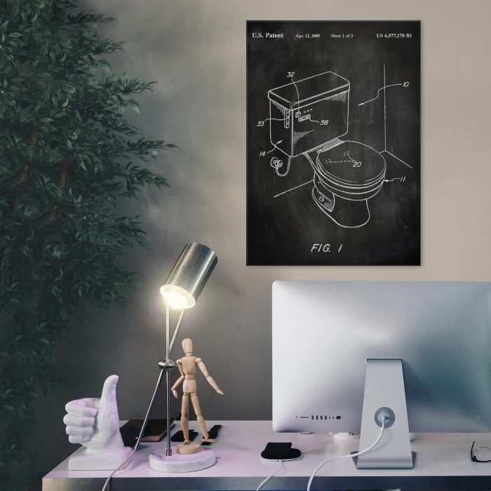 Plakat metalowy Toaleta WC