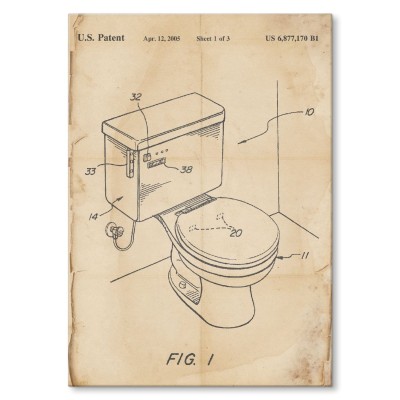 Plakat metalowy Toaleta WC