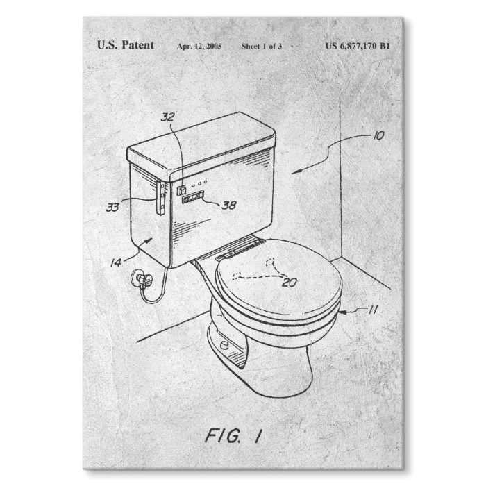 Plakat metalowy Toaleta WC