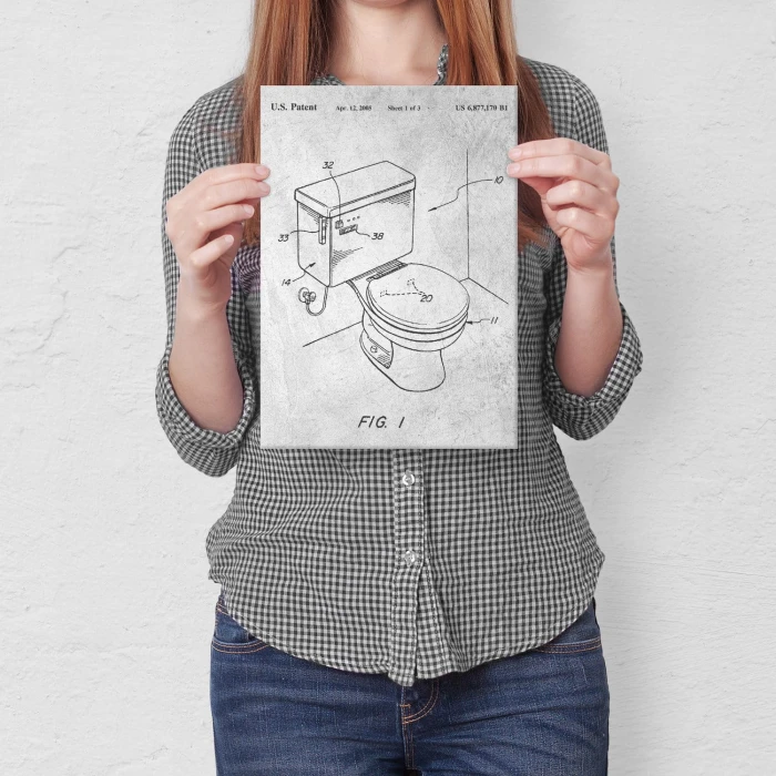 Plakat metalowy Toaleta WC