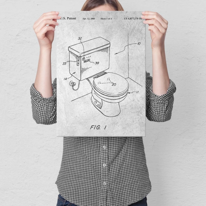 Plakat metalowy Toaleta WC