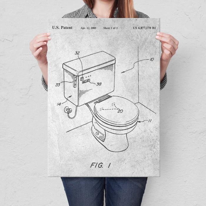 Plakat metalowy Toaleta WC