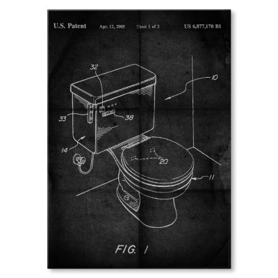 Plakat metalowy Toaleta WC