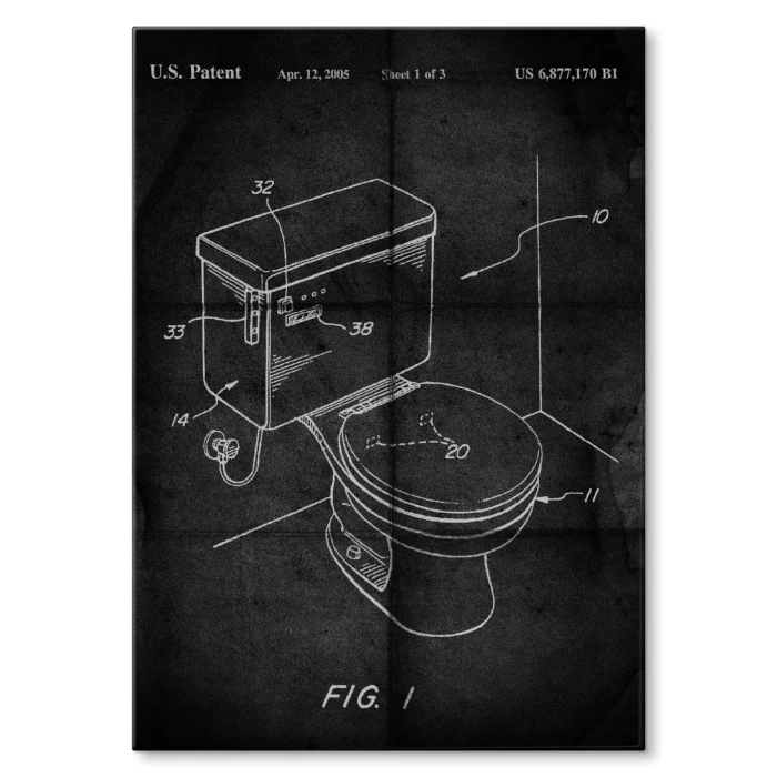 Plakat metalowy Toaleta WC