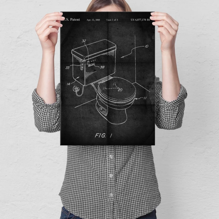 Plakat metalowy Toaleta WC