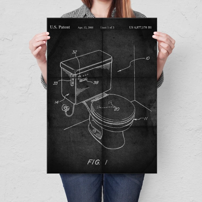 Plakat metalowy Toaleta WC