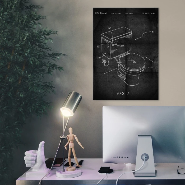 Plakat metalowy Toaleta WC