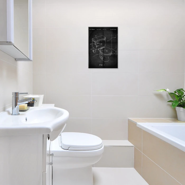 Plakat metalowy Toaleta WC