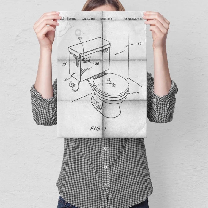 Plakat metalowy Toaleta WC