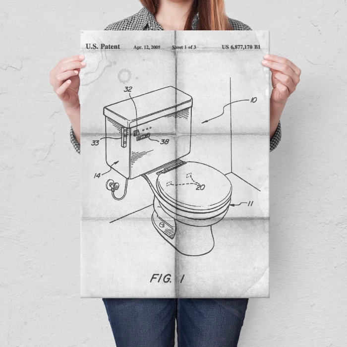 Plakat metalowy Toaleta WC