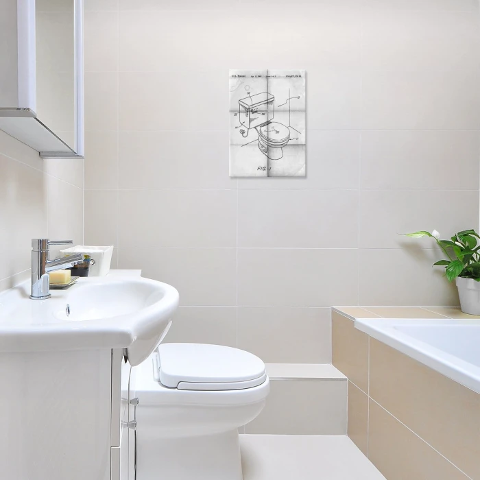 Plakat metalowy Toaleta WC