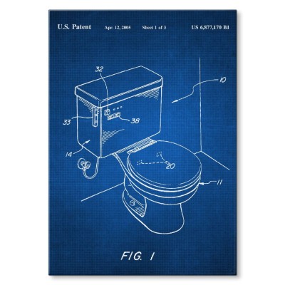 Plakat metalowy Toaleta WC
