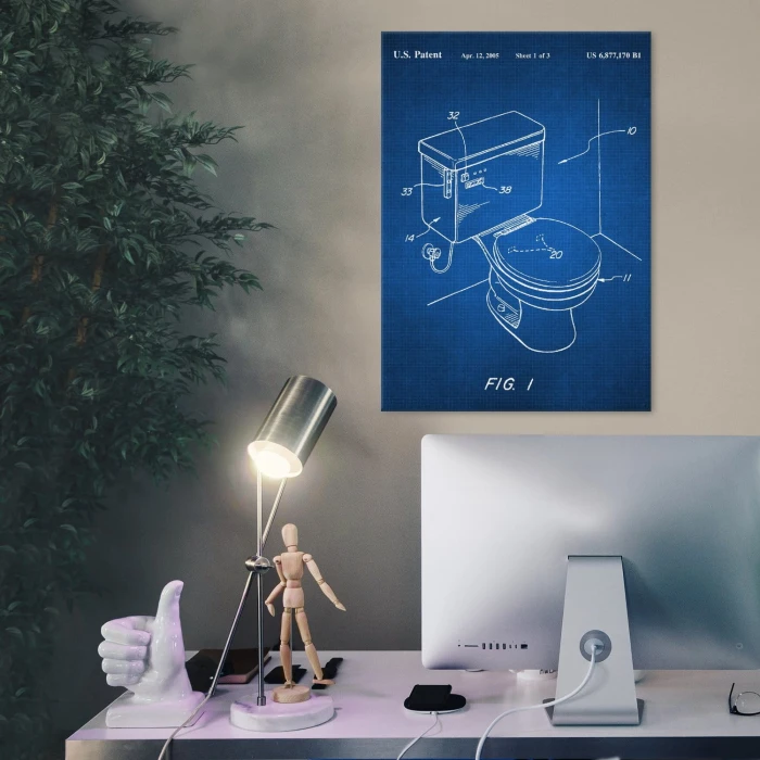Plakat metalowy Toaleta WC