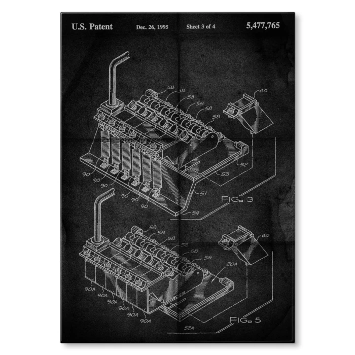Plakat metalowy Mostek gitarowy Floyd