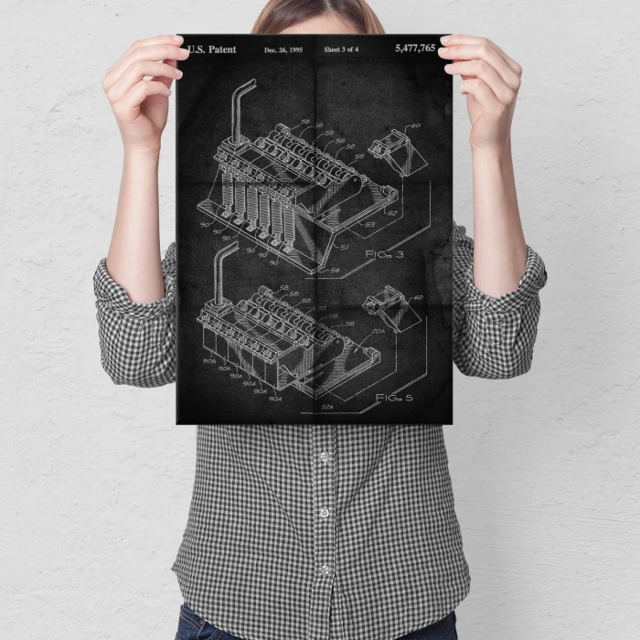 Plakat metalowy Mostek gitarowy Floyd