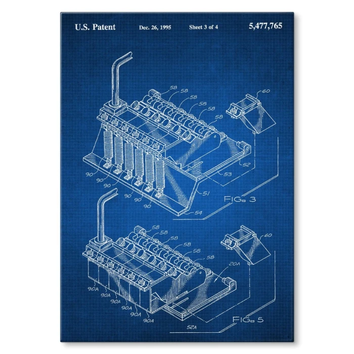 Plakat metalowy Mostek gitarowy Floyd