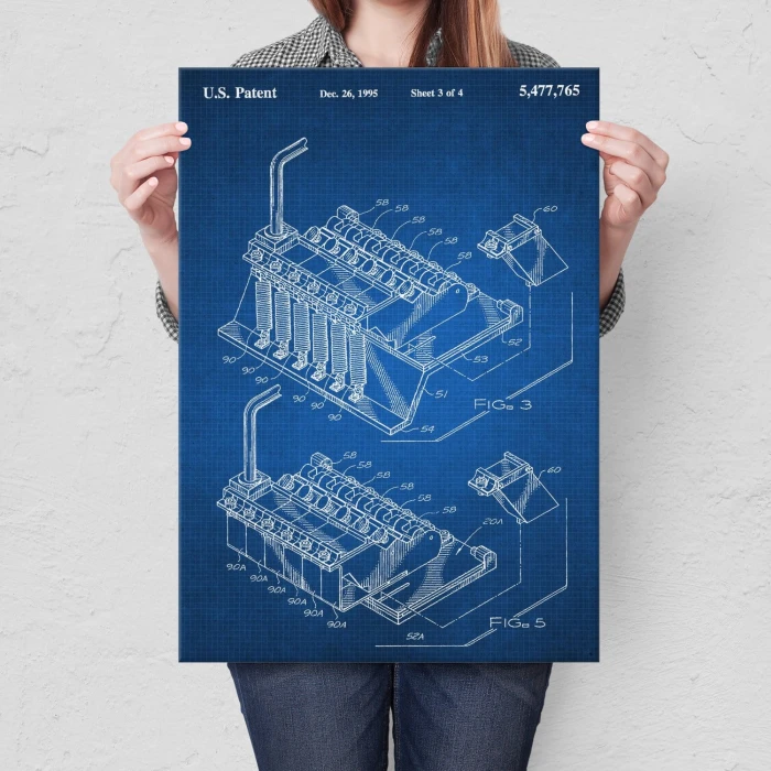 Plakat metalowy Mostek gitarowy Floyd