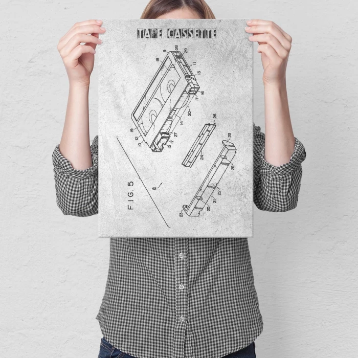 Plakat metalowy Kaseta Taśma VHS