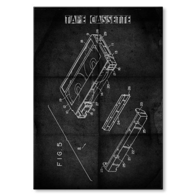Plakat metalowy Kaseta Taśma VHS