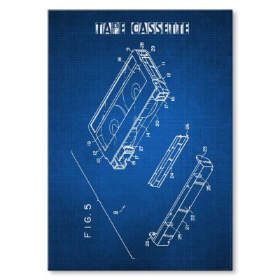 Plakat metalowy Kaseta Taśma VHS
