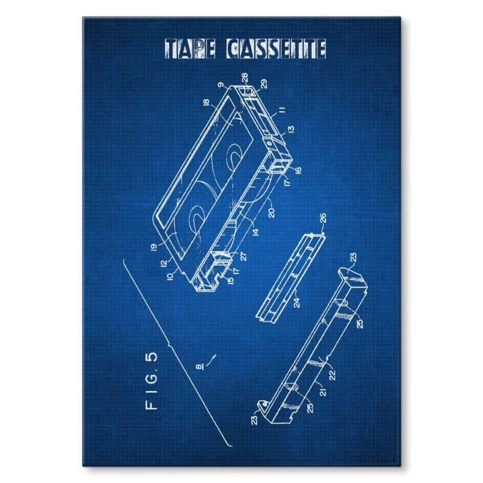 Plakat metalowy Kaseta Taśma VHS