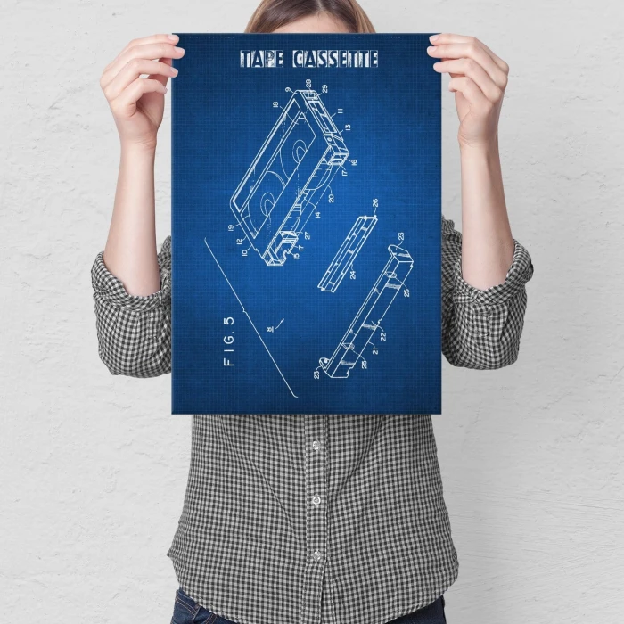 Plakat metalowy Kaseta Taśma VHS