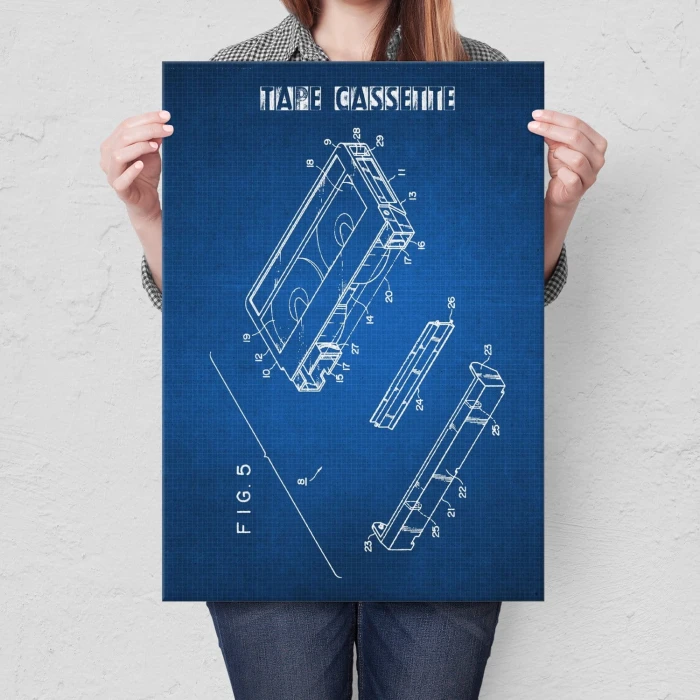Plakat metalowy Kaseta Taśma VHS