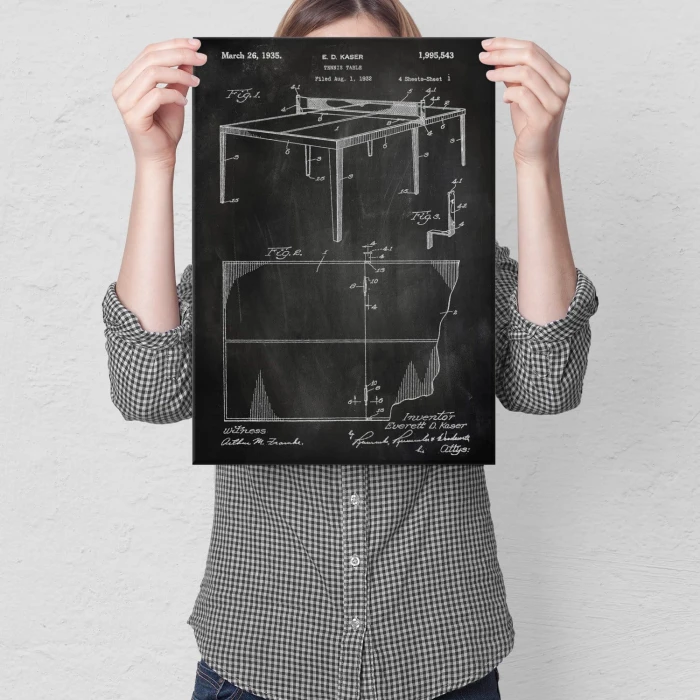 Plakat metalowy Tenis stołowy pingpong