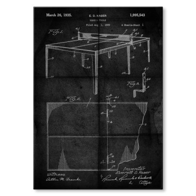 Plakat metalowy Tenis stołowy pingpong