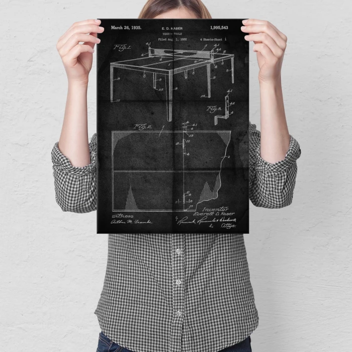 Plakat metalowy Tenis stołowy pingpong