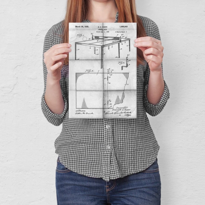 Plakat metalowy Tenis stołowy pingpong