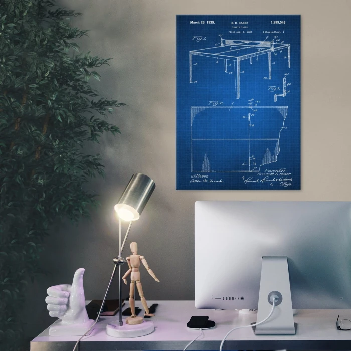 Plakat metalowy Tenis stołowy pingpong