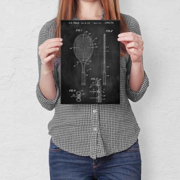 Plakat metalowy Rakieta tenisowa