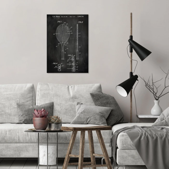 Plakat metalowy Rakieta tenisowa