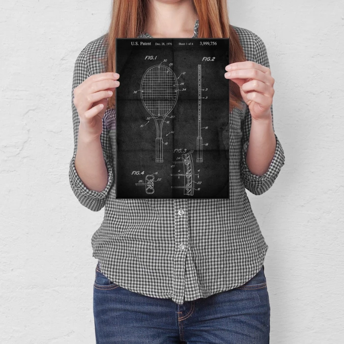Plakat metalowy Rakieta tenisowa