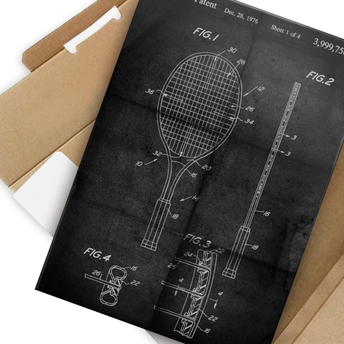 Plakat metalowy Rakieta tenisowa
