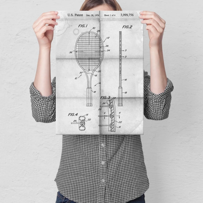 Plakat metalowy Rakieta tenisowa