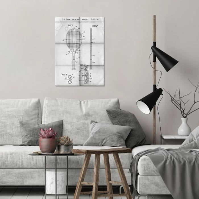 Plakat metalowy Rakieta tenisowa