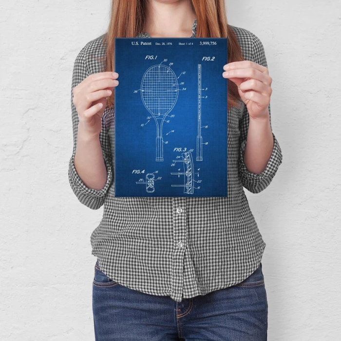 Plakat metalowy Rakieta tenisowa