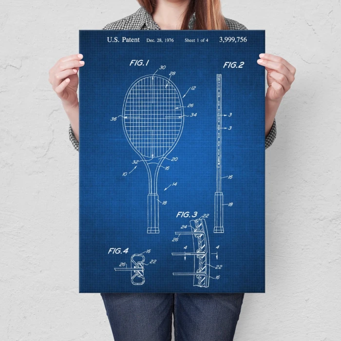 Plakat metalowy Rakieta tenisowa