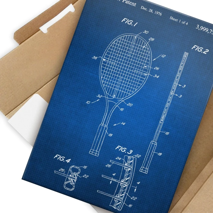 Plakat metalowy Rakieta tenisowa