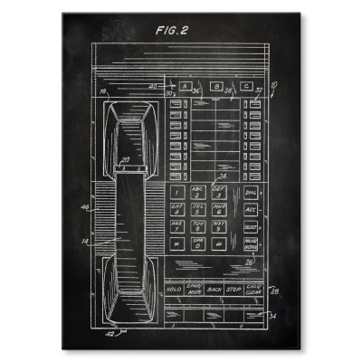 Plakat metalowy Telefon stacjonarny