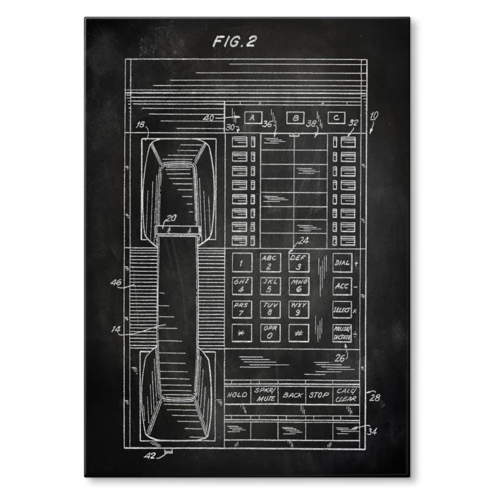 Plakat metalowy Telefon stacjonarny